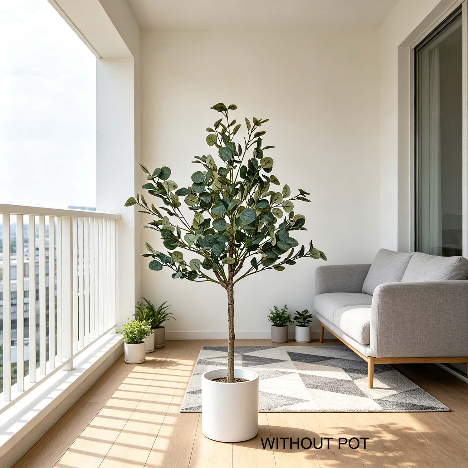 Dracaena Marginata - 140cm 인조 유칼립투스 식물, UV 저항성