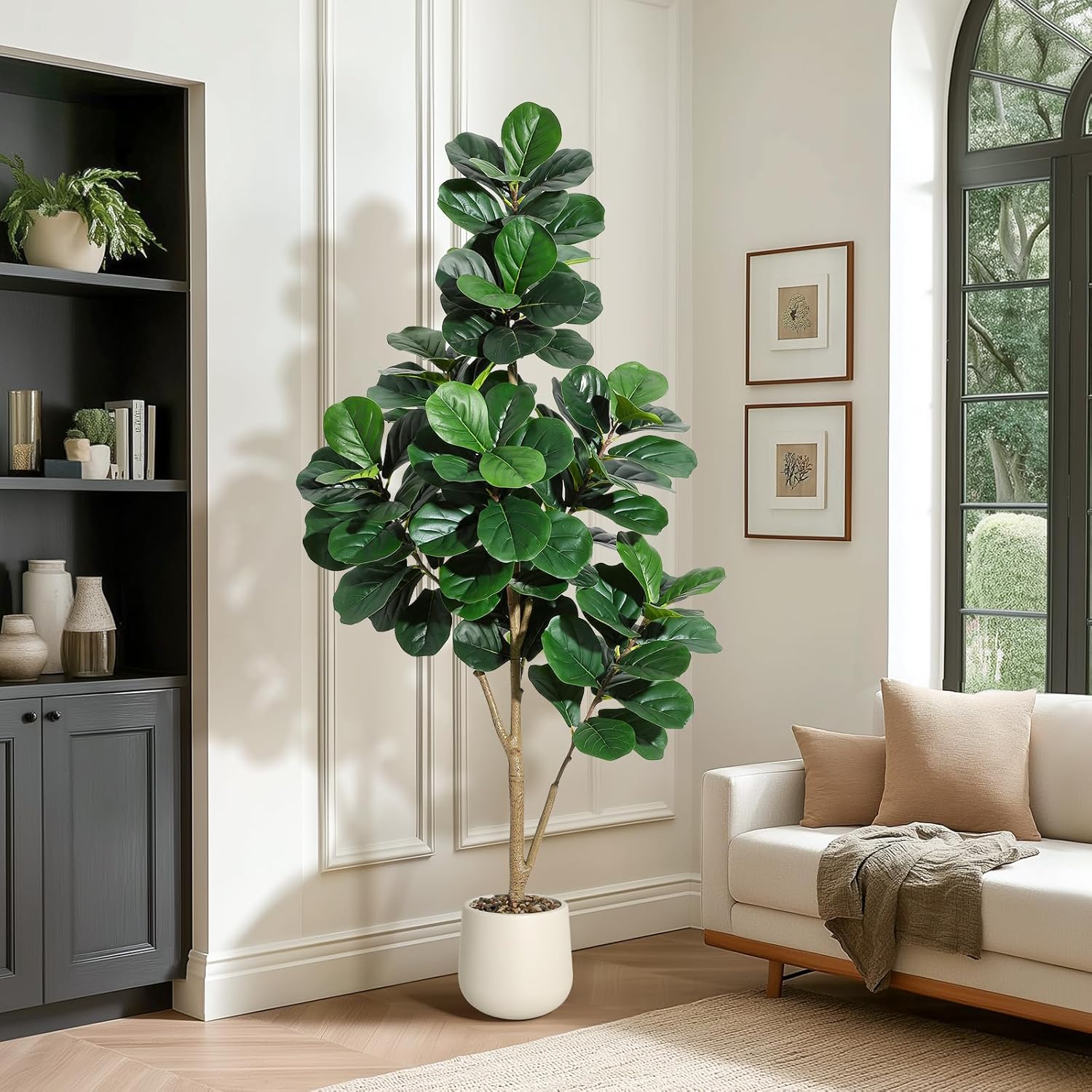 4-7피트 피들리프 무화과나무 인조 리얼리스틱 인조 피 - Dracaena Marginata 리뷰 및 가격