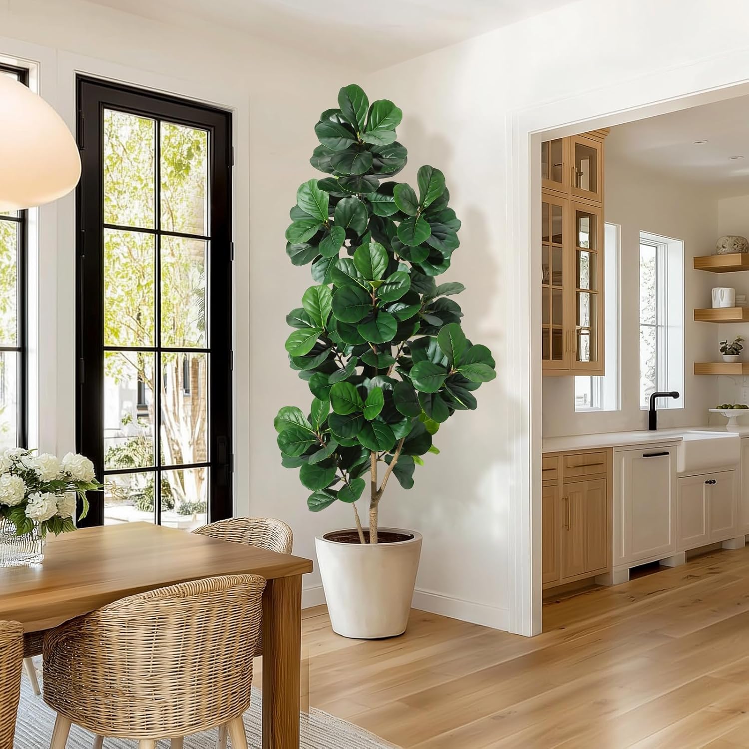4-7피트 피들리프 무화과나무 인조 리얼리스틱 인조 피 - Dracaena Marginata 리뷰 및 가격