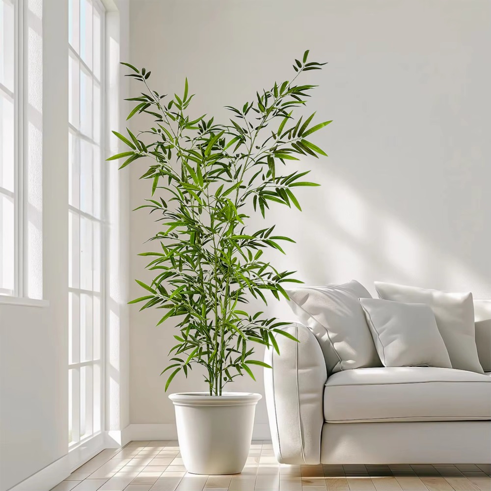 인공 녹색 대나무 PU + PVC 대형 대나무 바닥 냄 - Ficus Lyrata Tree 리뷰 및 가격